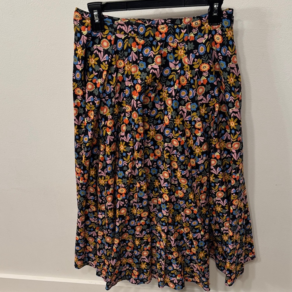Boden Floral A-Line Skirt - Multicolor